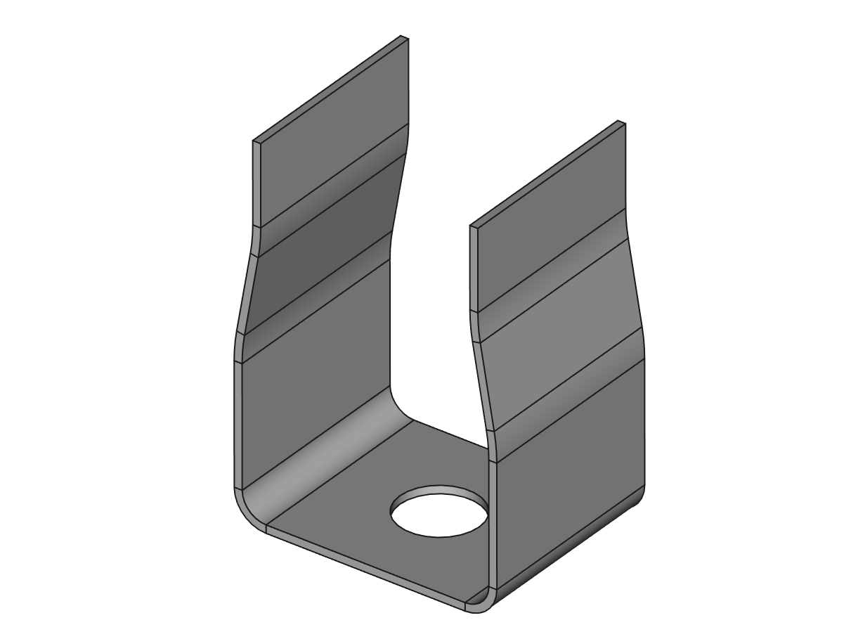 Gabelkopf Blechteil in FreeCAD Sheet Metal entwerfen (Methode I)